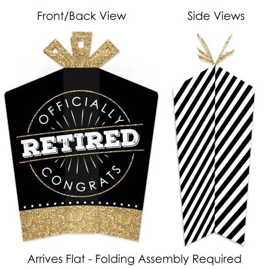 Big Dot of Happiness Happy Retirement - Table Decorations - Retirement Party Fold and Flare Centerpieces - 10 Count {3}