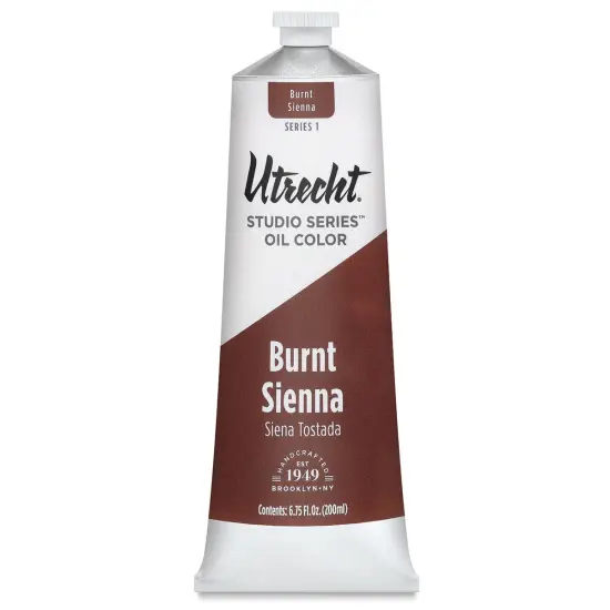 Utrecht Studio Series Oil Paint - Burnt Sienna, 200 ml tube {2}