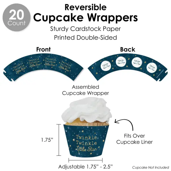 Big Dot of Happiness Twinkle Twinkle Little Star - Baby Shower or Birthday Party Favors and Cupcake Kit - Fabulous Favor Party Pack - 100 Pieces {6}