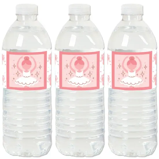 Big Dot of Happiness Tutu Cute Ballerina - Ballet Birthday Party or Baby Shower Water Bottle Sticker Labels - Set of 20 {1}