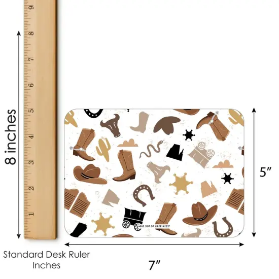 Big Dot of Happiness Western Hoedown - Bar Bingo Cards and Markers - Wild West Cowboy Party Bingo Game - Set of 18 {6}