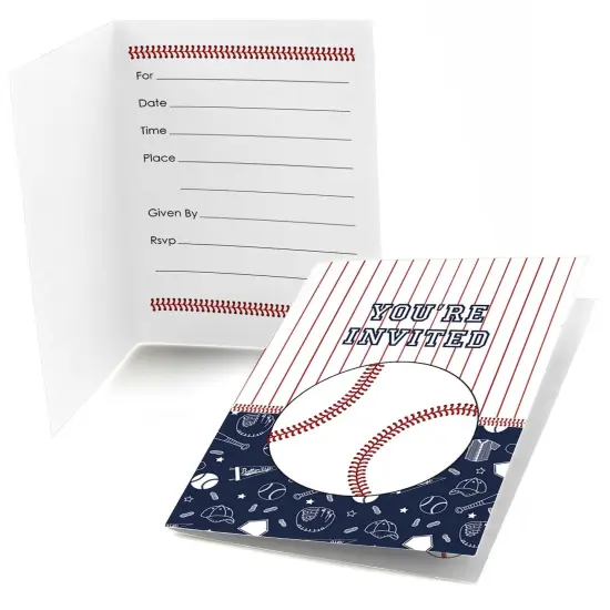 Big Dot of Happiness Batter Up - Baseball - Fill In Baby Shower or Birthday Party Invitations (8 count) {1}