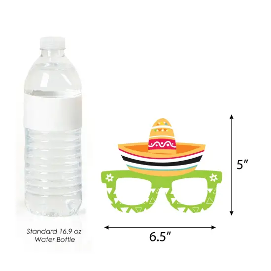 Big Dot of Happiness Pinata Party Glasses - Paper Card Stock Colorful Fiesta Photo Booth Props Kit - 10 Count {6}