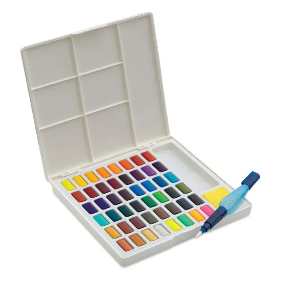 Faber Castell Creative Studio Half Pan Watercolor Sets - Assorted Colors, Set of 48 {1}