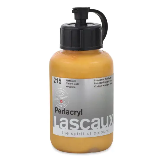 Lascaux Perlacryl Iridescent Acrylics - Yellow Gold, 85 ml bottle {1}
