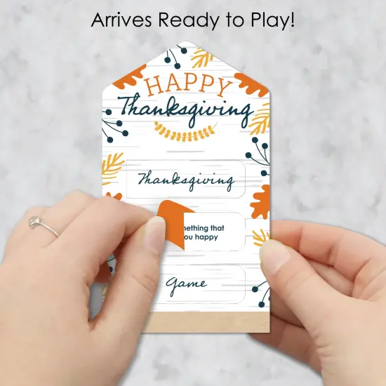 Big Dot of Happiness Happy Thanksgiving - Fall Harvest Party Game Pickle Cards - Thanksgiving Gratitude Game Pull Tabs - Set of 12 {3}