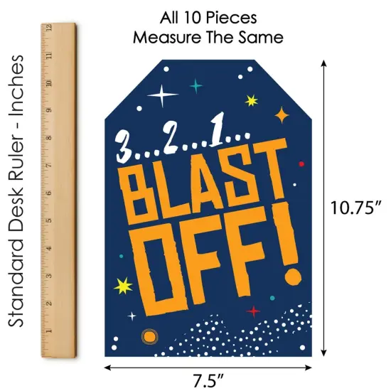 Big Dot of Happiness Blast Off to Outer Space - Hanging Vertical Paper Door Banners - Baby Shower or Birthday Party Wall Decor Kit - Indoor Door Decor {7}