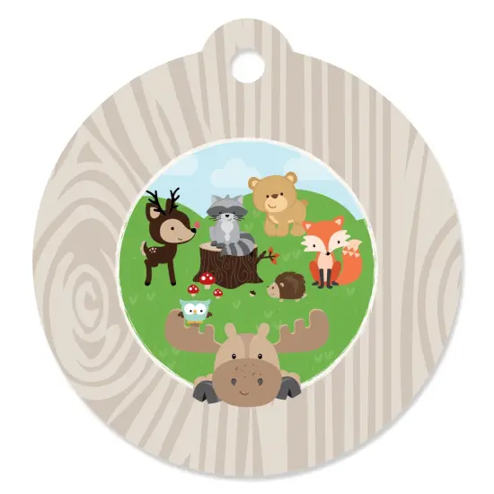 Big Dot of Happiness Woodland Creatures - Baby Shower or Birthday Party Favor Gift Tags (Set of 20) {1}
