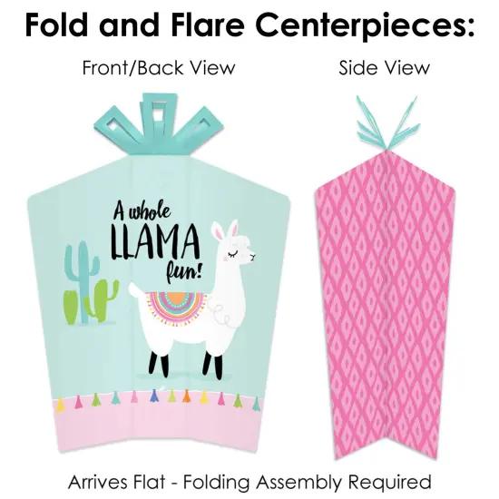 Big Dot of Happiness Whole Llama Fun - Llama Fiesta Baby Shower or Birthday Party Decor and Confetti - Terrific Table Centerpiece Kit - Set of 30 {6}