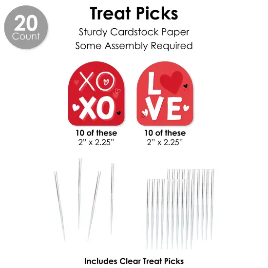 Big Dot of Happiness Happy Valentine&rsquo;s Day - Valentine Hearts Party Favors and Cupcake Kit - Fabulous Favor Party Pack - 100 Pieces {7}