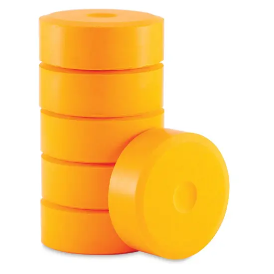 Richeson Tempera Cakes - Fluorescent Orange, Pkg of 6, Small Cakes {1}