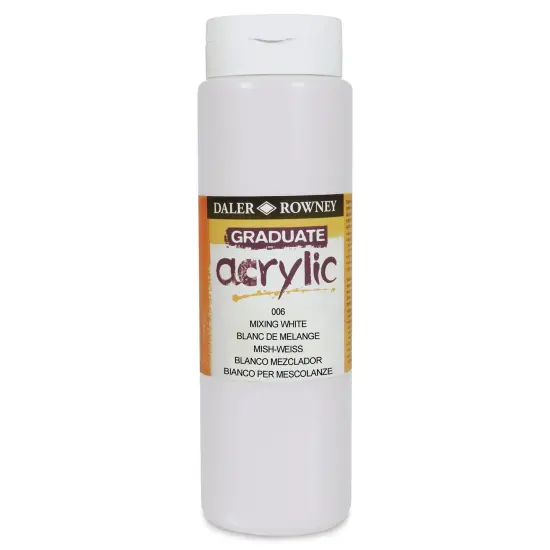Daler-Rowney Graduate Acrylics - Mixing White, 500 ml bottle {1}