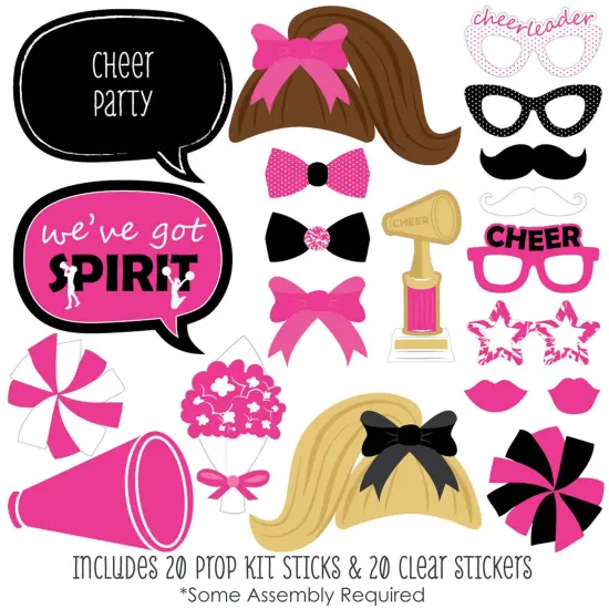 Big Dot of Happiness We've Got Spirit - Cheerleading - Birthday Party or Cheerleader Party Photo Booth Props Kit - 20 Count {3}