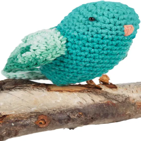 Hoooked Amigurumi DIY Kit W/Eco Barbante Yarn-Love Bird - Turquoise {6}