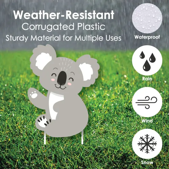 Big Dot of Happiness Koala Cutie - Yard Sign and Outdoor Lawn Decorations - Bear Birthday Party and Baby Shower Yard Signs - Set of 8 {4}