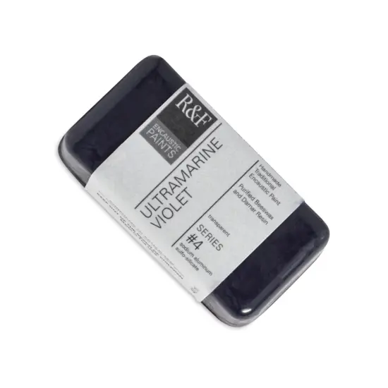 R&F Encaustic Paint Block - Ultramarine Violet, 40 ml block {1}