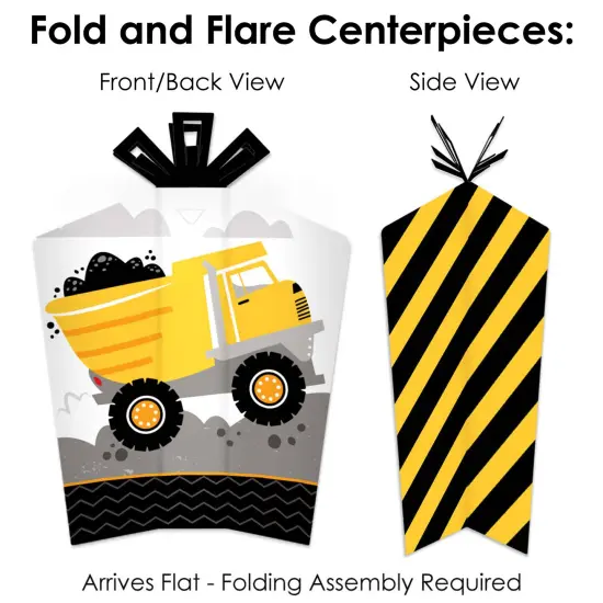 Big Dot of Happiness Dig It - Construction Party Zone - Baby Shower or Birthday Party Decor and Confetti - Terrific Table Centerpiece Kit - Set of 30 {6}