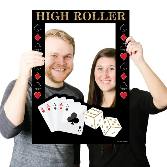 Big Dot of Happiness Las Vegas - Casino Themed Party Selfie Photo Booth Picture Frame & Props - Printed on Sturdy Material {4}