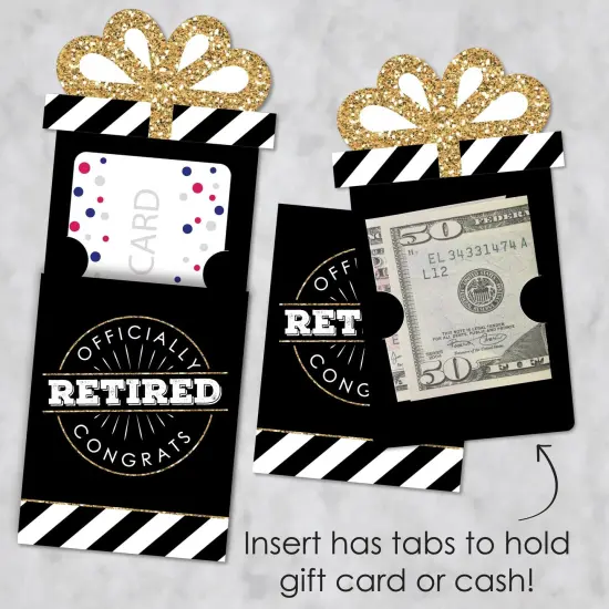 Big Dot of Happiness Happy Retirement - Retirement Party Money and Gift Card Sleeves - Nifty Gifty Card Holders - Set of 8 {4}