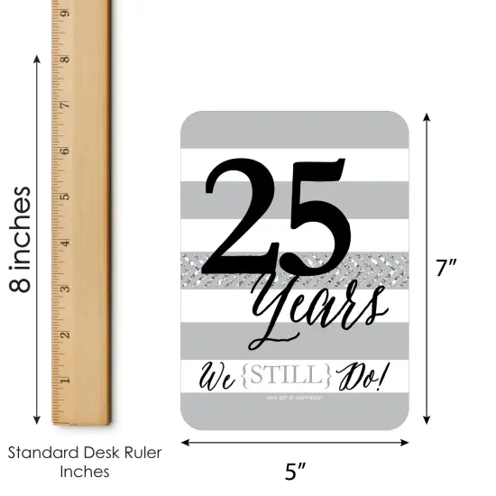 Big Dot of Happiness We Still Do - 25th Wedding Anniversary - Find the Guest Bingo Cards and Markers - Anniversary Party Bingo Game - Set of 18 {6}