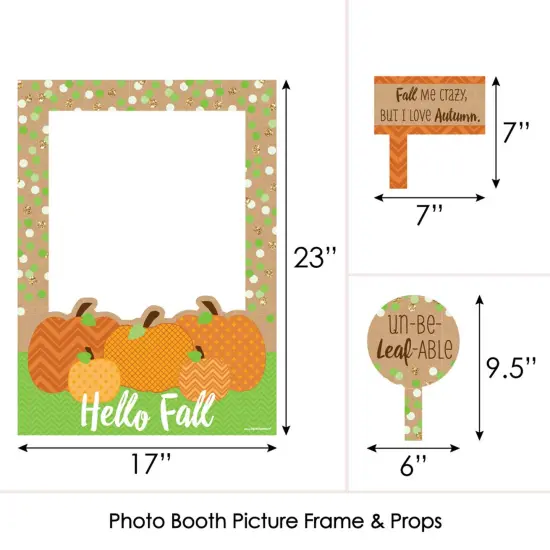 Big Dot of Happiness Pumpkin Patch - Fall, Halloween or Thanksgiving Party Photo Booth Picture Frame and Props - Printed on Sturdy Material {6}