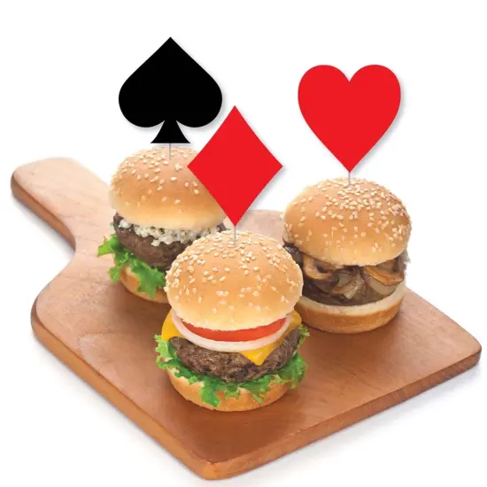 Big Dot of Happiness Las Vegas - Dessert Cupcake Toppers - Casino Party Clear Treat Picks - Set of 24 {4}