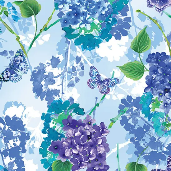 Butterfly Bliss Floral Garden Sky Blue by Benartex by the yard {2}