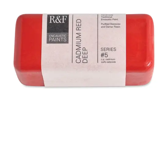 R&F Encaustic Paint Block - Cadmium Red Deep, 104 ml block {1}