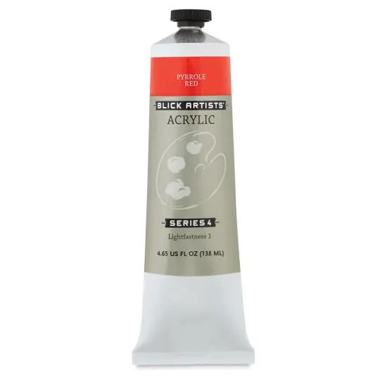 Blick Artists' Acrylic - Pyrrole Red, 4.65 oz tube {1}