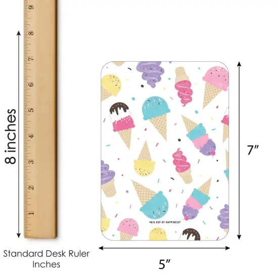 Big Dot of Happiness Scoop Up the Fun - Ice Cream - Bingo Cards and Markers - Sprinkles Party Bingo Game - Set of 18 {6}