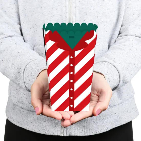 Big Dot of Happiness Christmas Pajamas - Holiday Plaid PJ Party Favor Popcorn Treat Boxes - Set of 12 {6}