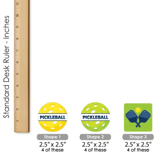 Big Dot of Happiness Let&rsquo;s Rally - Pickleball - DIY Shaped Birthday or Retirement Party Cut-Outs - 24 Count {7}