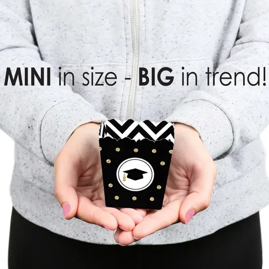 Big Dot of Happiness Gold Tassel Worth The Hassle - Party Mini Favor Boxes - Graduation Party Treat Candy Boxes - Set of 12 {6}