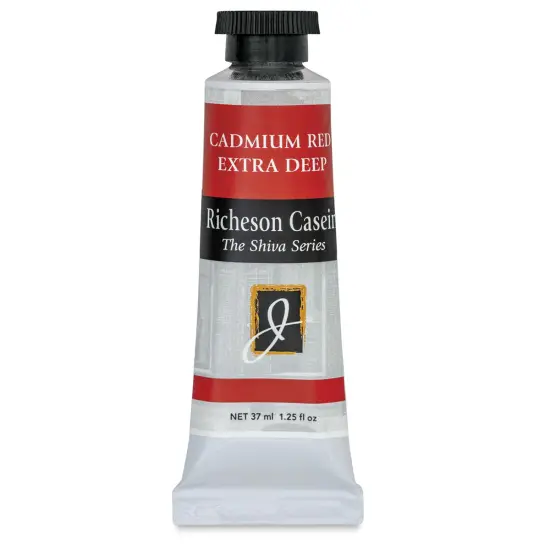 Richeson Casein Paint the Shiva Series - Cadmium Red Extra Deep, 37 ml Tube {1}