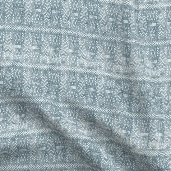 Various Fabrics by the Yard or Fat Quarter Small Scale Vintage Moroccan Dusty Blue Mudcloth Trendy Boho Custom Printed Fabric by Spoonflower {5}