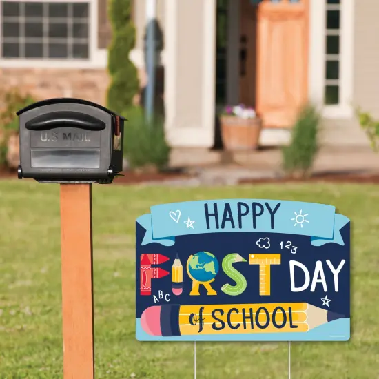 Big Dot of Happiness First Day of School - Back To School Classroom Yard Sign Lawn Decorations - Party Yardy Sign {3}