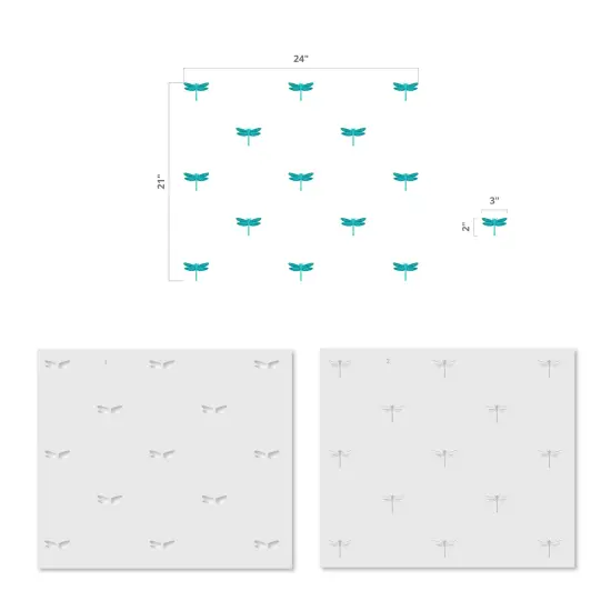 Dragonfly All Over Wall Stencil | 3315 by Designer Stencils | Pattern Stencils | {4}