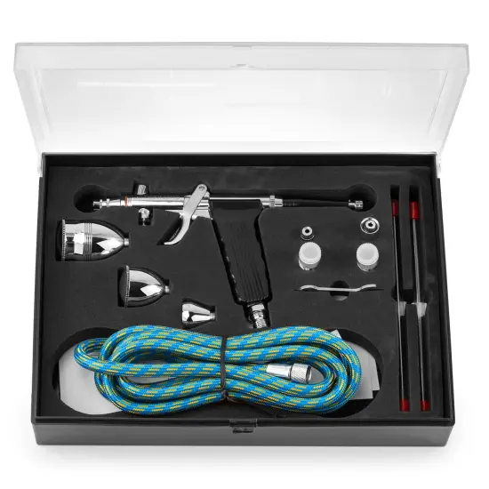 PointZero Precision Trigger Style Gravity-feed Airbrush Set w/ MAC Valve {4}