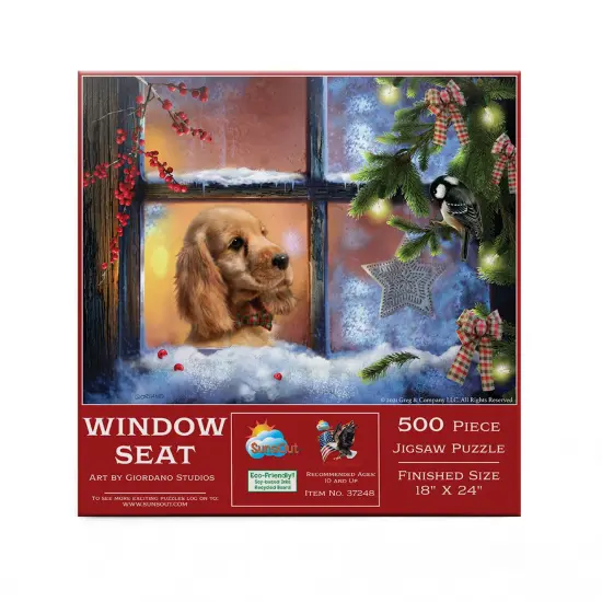 Sunsout Window Seat 500 pc Christmas Jigsaw Puzzle 37248 {4}