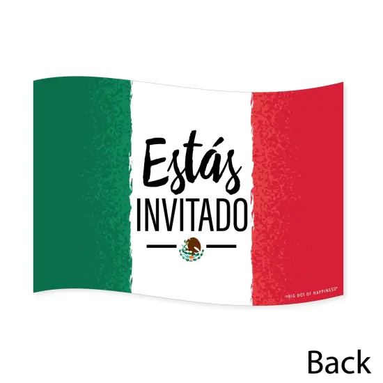Big Dot of Happiness Viva Mexico - Shaped Fill-In Invitations - Mexican Independence Day Party Invitation Cards with Envelopes - Set of 12 {6}