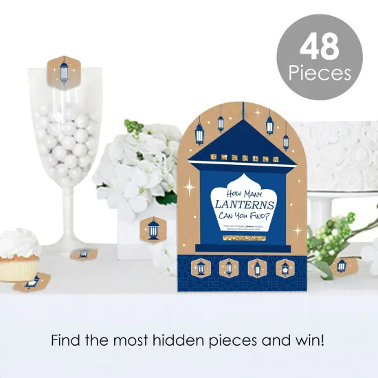 Big Dot of Happiness Ramadan - Eid Mubarak Party Scavenger Hunt - 1 Stand and 48 Game Pieces - Hide and Find Game {3}