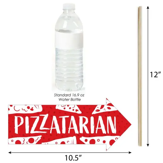 Big Dot of Happiness Funny Pizza Party Time - Baby Shower or Birthday Party Photo Booth Props Kit - 10 Piece {4}