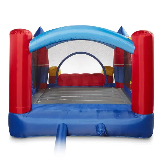 Cloud 9 Inflatable Bounce House and Blower, Rocket Theme Bouncer for Kids with Slide, Includes Stakes and Repair Patches {5}