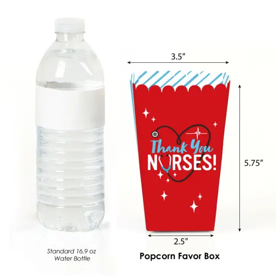 Thank You Nurses - Nurse Appreciation Week Favor Popcorn Treat Boxes - Set of 12 {3}
