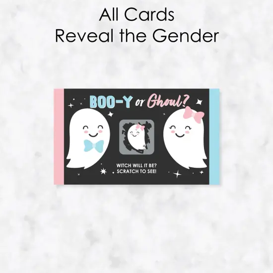 Big Dot of Happiness Girl Boo-y or Ghoul - Baby Girl Halloween Gender Reveal Party Scratch Off Cards - Baby Shower Game - 22 Count {4}