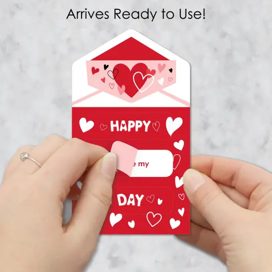 Big Dot of Happiness Happy Valentine's Day - Valentine Hearts Cards for Kids - Happy Valentine's Day Pull Tabs - Set of 12 {3}