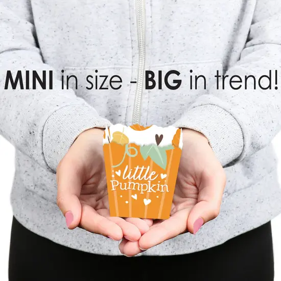 Big Dot of Happiness Little Pumpkin - Party Mini Favor Boxes - Fall Birthday Party or Baby Shower Treat Candy Boxes - Set of 12 {6}