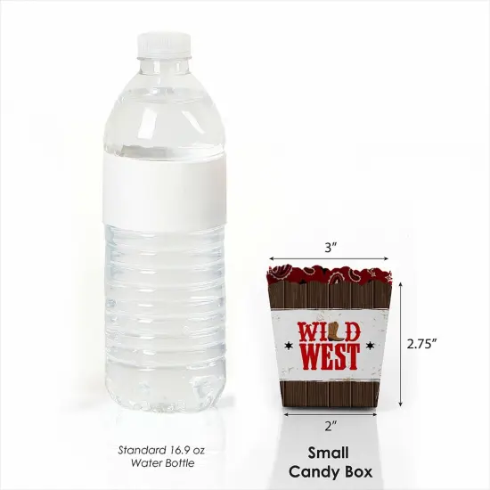 Big Dot of Happiness Western Hoedown - Party Mini Favor Boxes - Wild West Cowboy Party Treat Candy Boxes - Set of 12 {3}