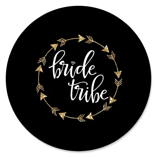 Big Dot of Happiness "Bride Tribe" - Bridal Shower & Bachelorette Party Circle Sticker Labels - 24 Count {1}