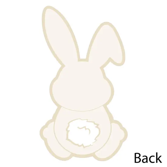 Big Dot of Happiness Hippity Hoppity - Shaped Thank You Cards - Easter Bunny Party Thank You Note Cards with Envelopes - Set of 12 {6}